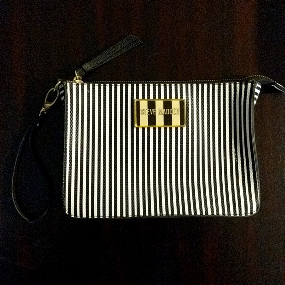 Striped Steve Madden Wristlet / Clutch